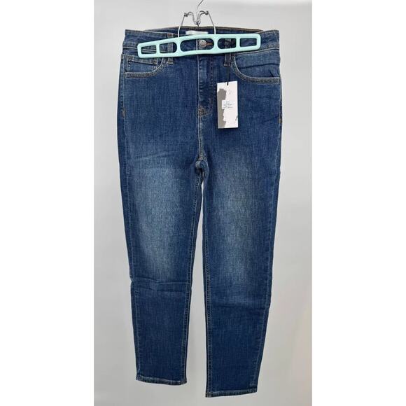 Studio Blue Womens Denim High Rise Double Vision Jeans Skinny Leg Size 29 Blue - Picture 2 of 5